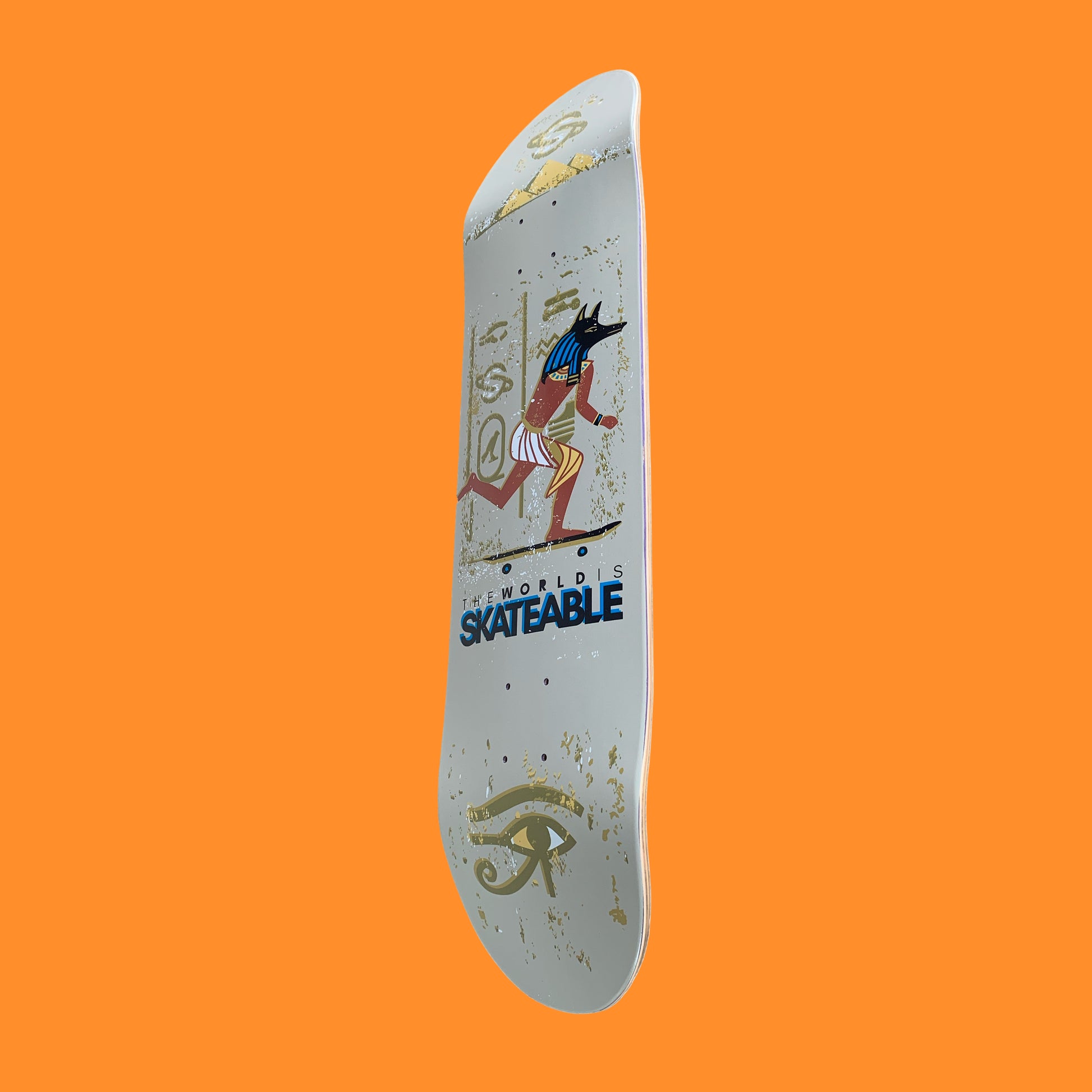 SKATEABLE Deck Anubis angle
