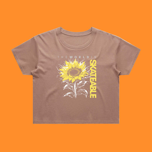 Sunflower Crop Top Tan