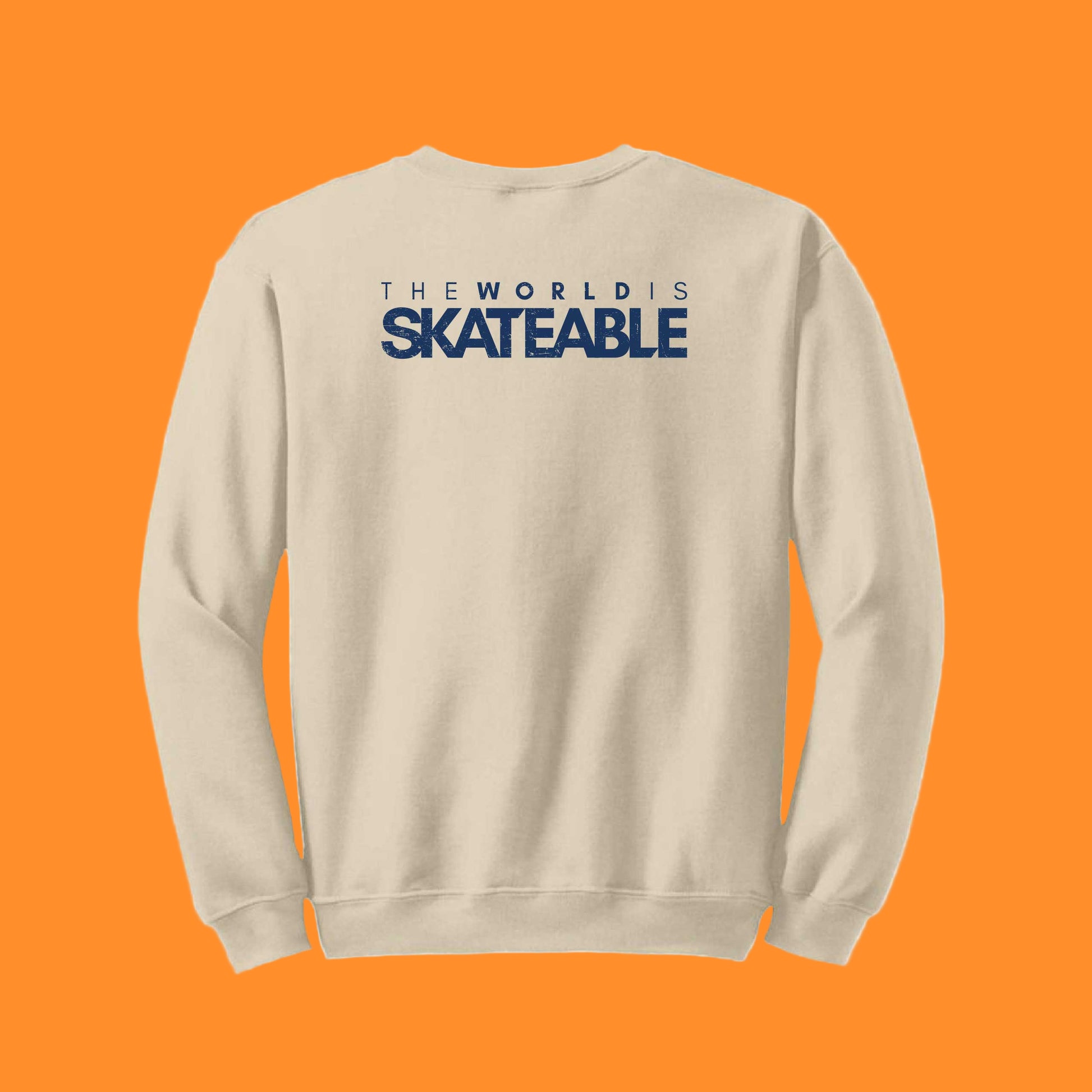 SKATEABLE Tag Sweatshirt Cream back