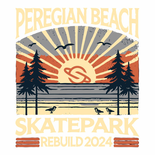 Peregian Skatepark 2024 Tee - Black/Sundown