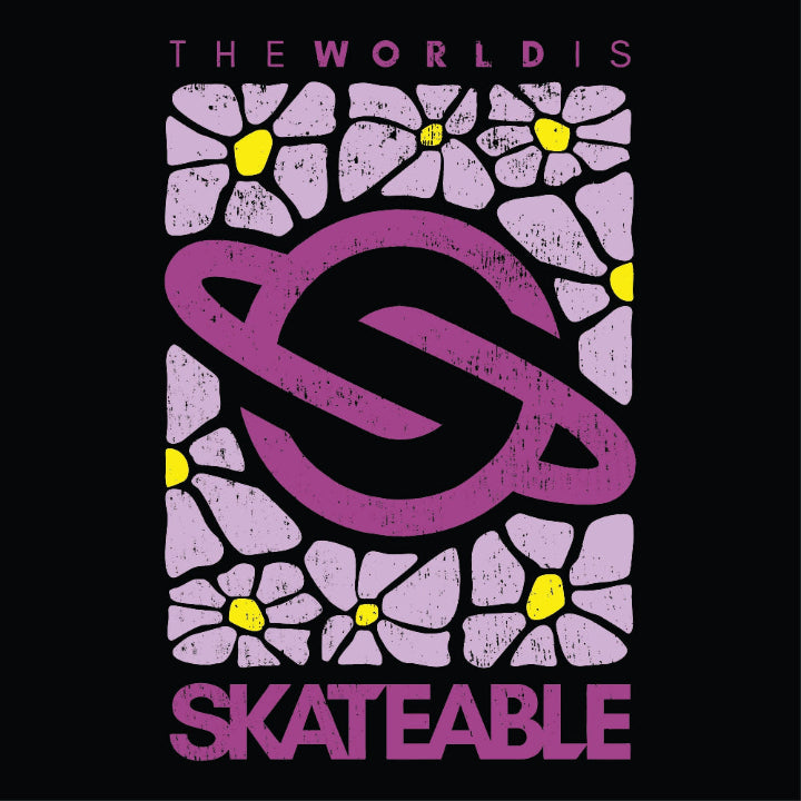 Kids Floral Logo Purple Hoodie