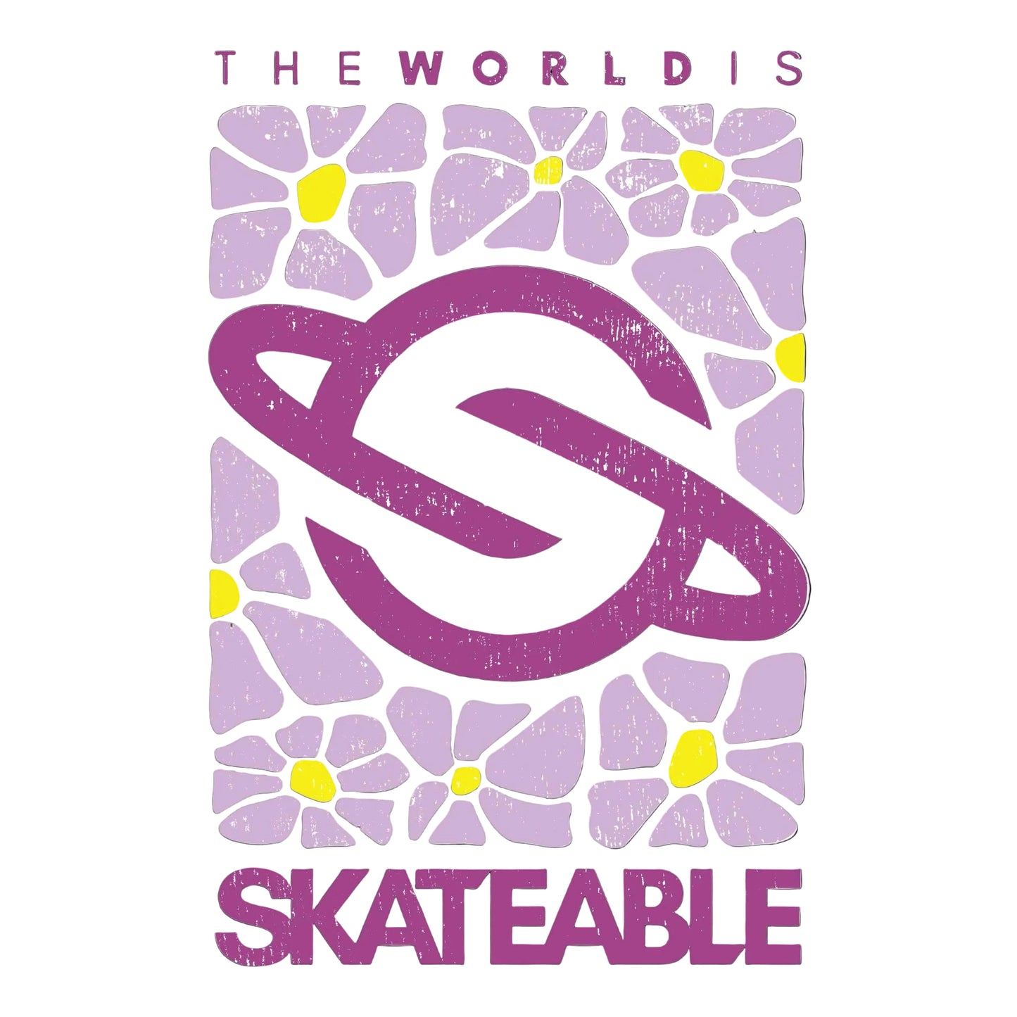 Kids Floral Logo Purple T-Shirt