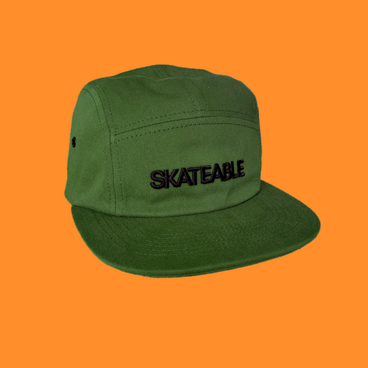 5 Panel Cap Green