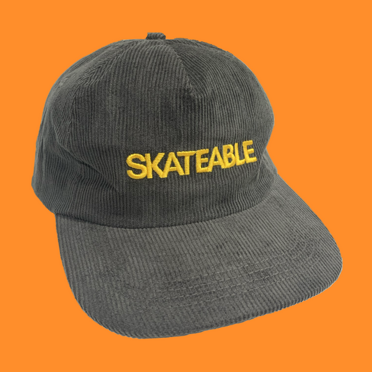 Cord Cap Dark Grey Yellow