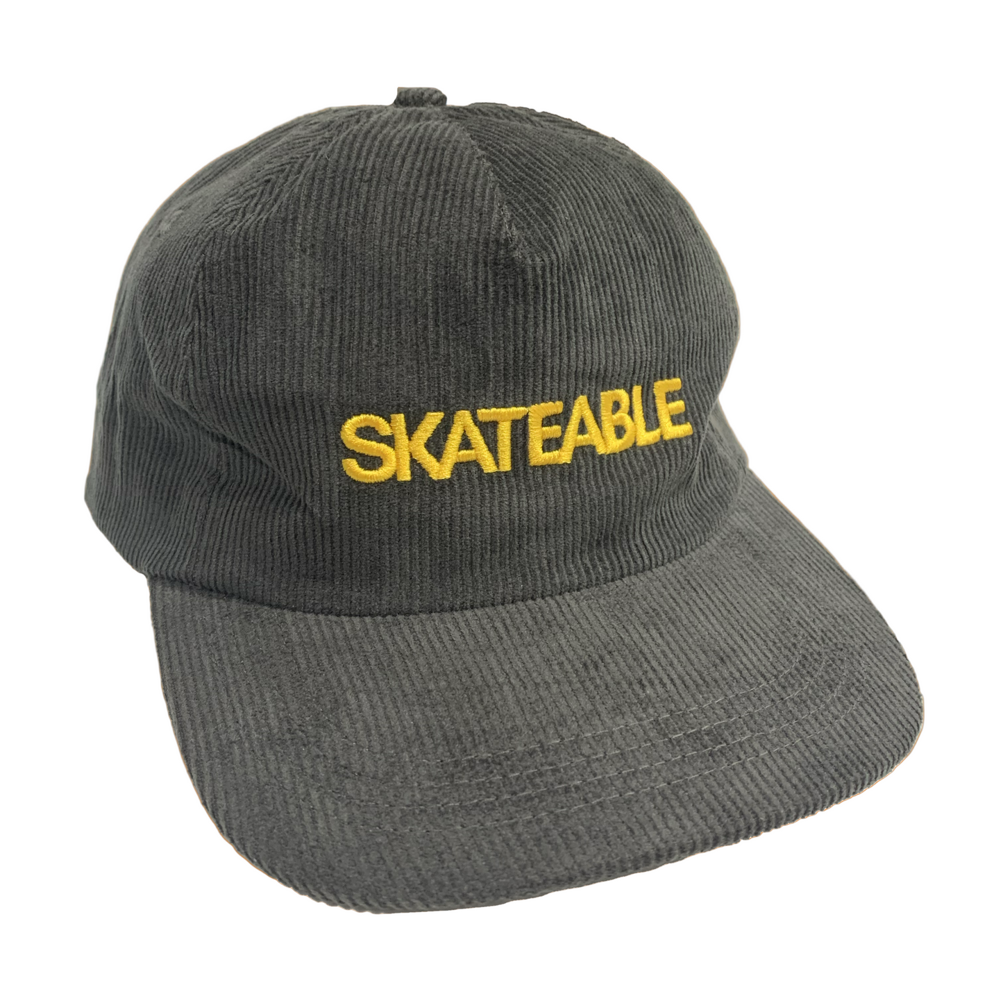 Cord Cap Dark Grey Yellow