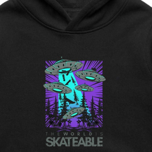 Kids Deck Abduction Purple Hoodie