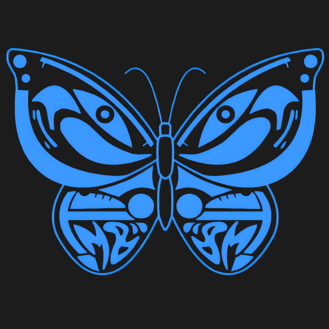 Madame SK8 Azure Butterfly Crop