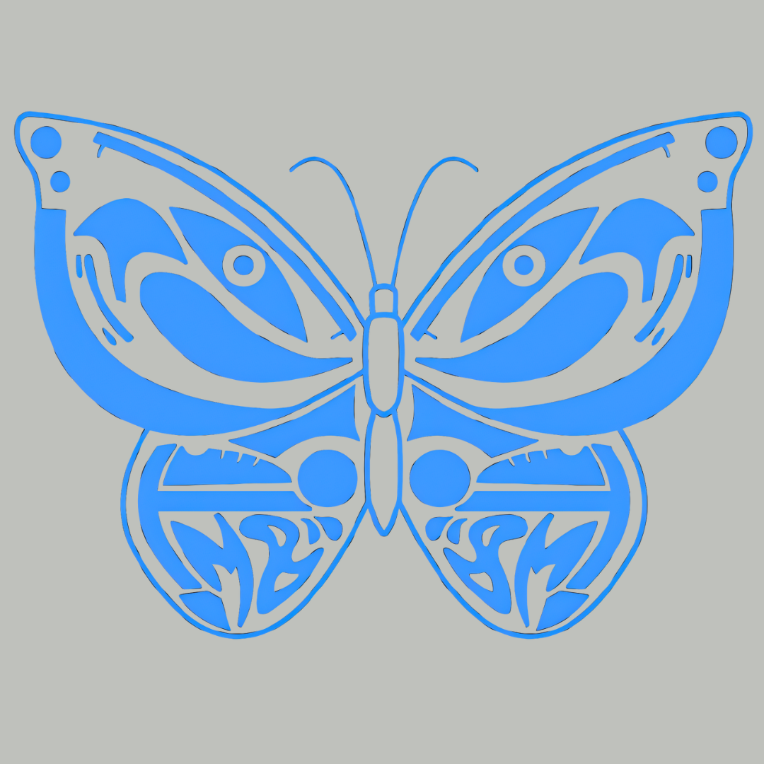 Madame SK8 Azure Butterfly Crop