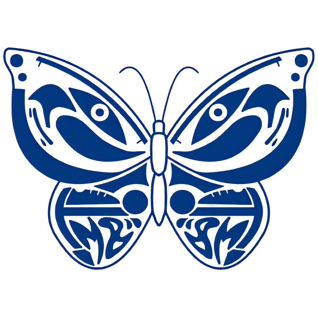 Madame SK8 Navy Butterfly Crop