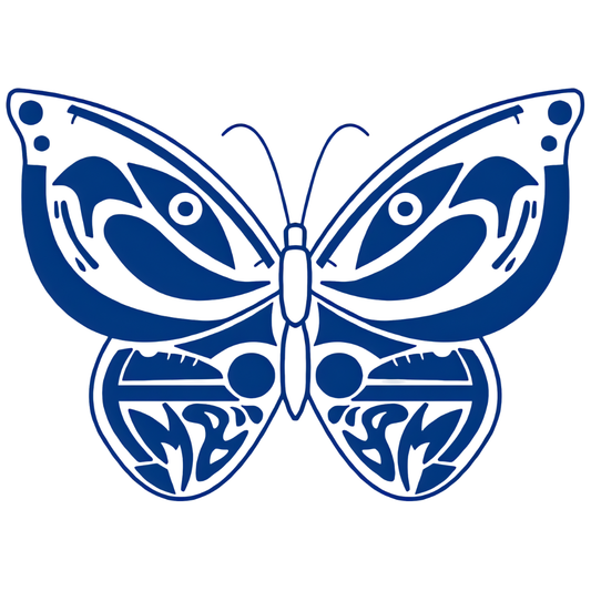 Madame SK8 Navy Butterfly Crop