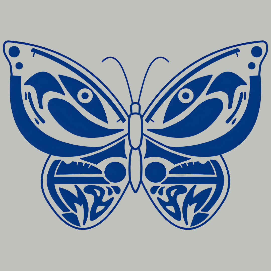 Madame SK8 Navy Butterfly Crop