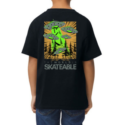 Deck Abduction Orange Tee Dark Grey