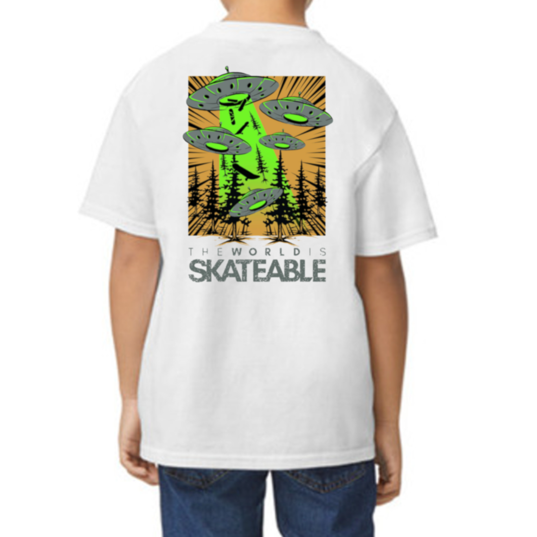 Deck Abduction Orange Tee White