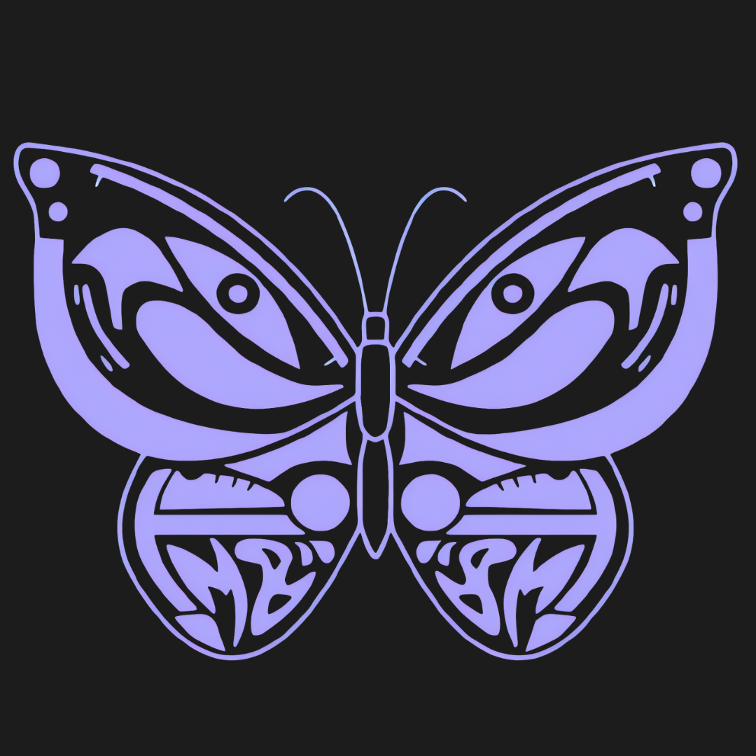 Madame SK8 Purple Butterfly Crop