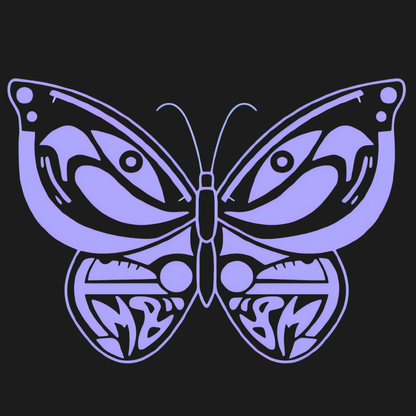 Madame SK8 Purple Butterfly Crop