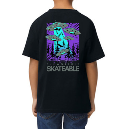 Deck Abduction Purple Tee Dark Grey