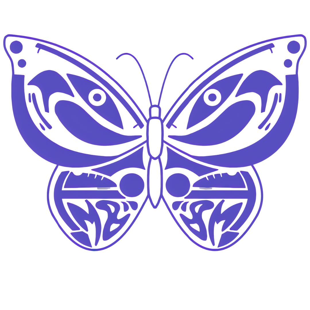 Madame SK8 Purple Butterfly Crop