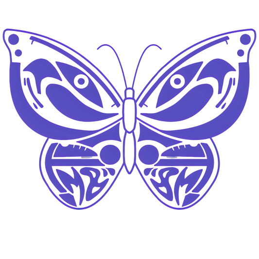 Madame SK8 Purple Butterfly Crop