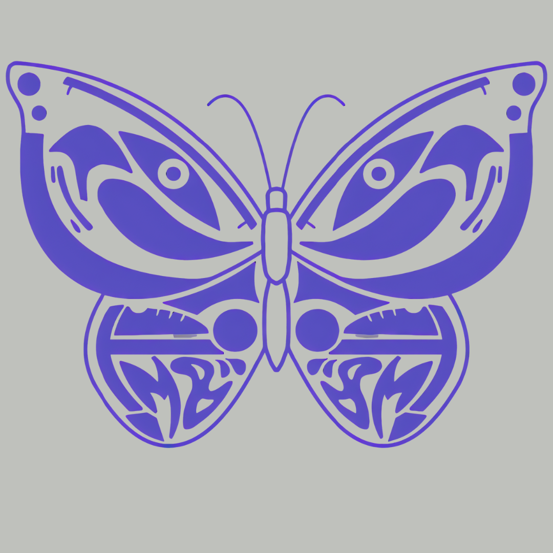 Madame SK8 Purple Butterfly Crop