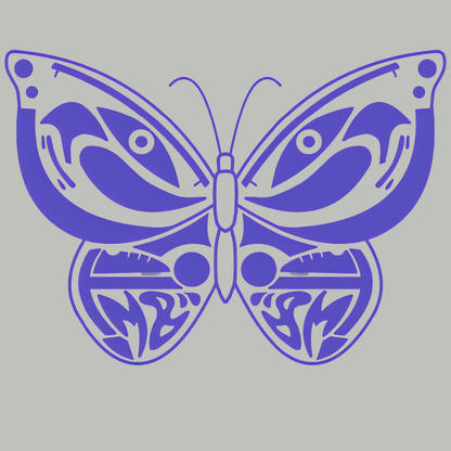 Madame SK8 Purple Butterfly Crop