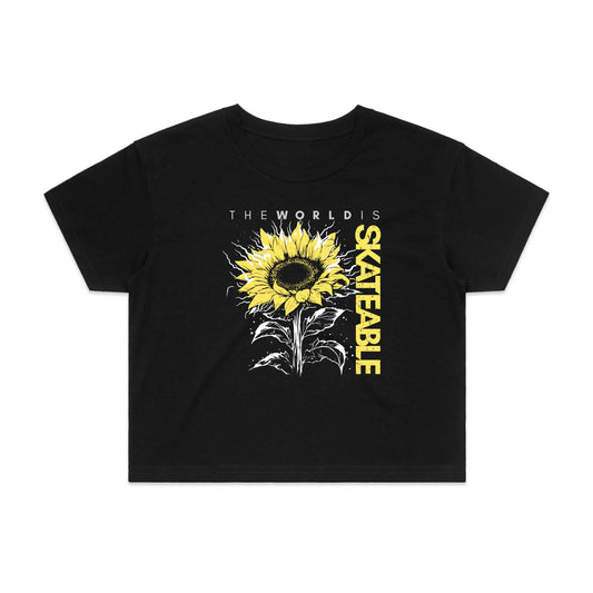 Sunflower Crop Top Black