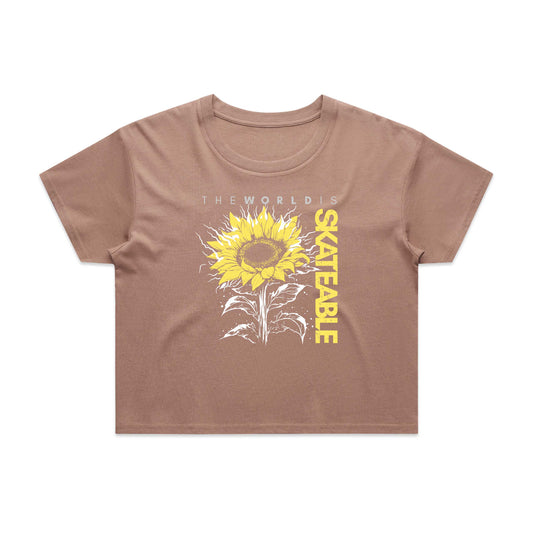 Sunflower Crop Top Tan