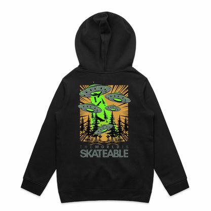 Deck Abduction Orange Hoodie Dark Grey