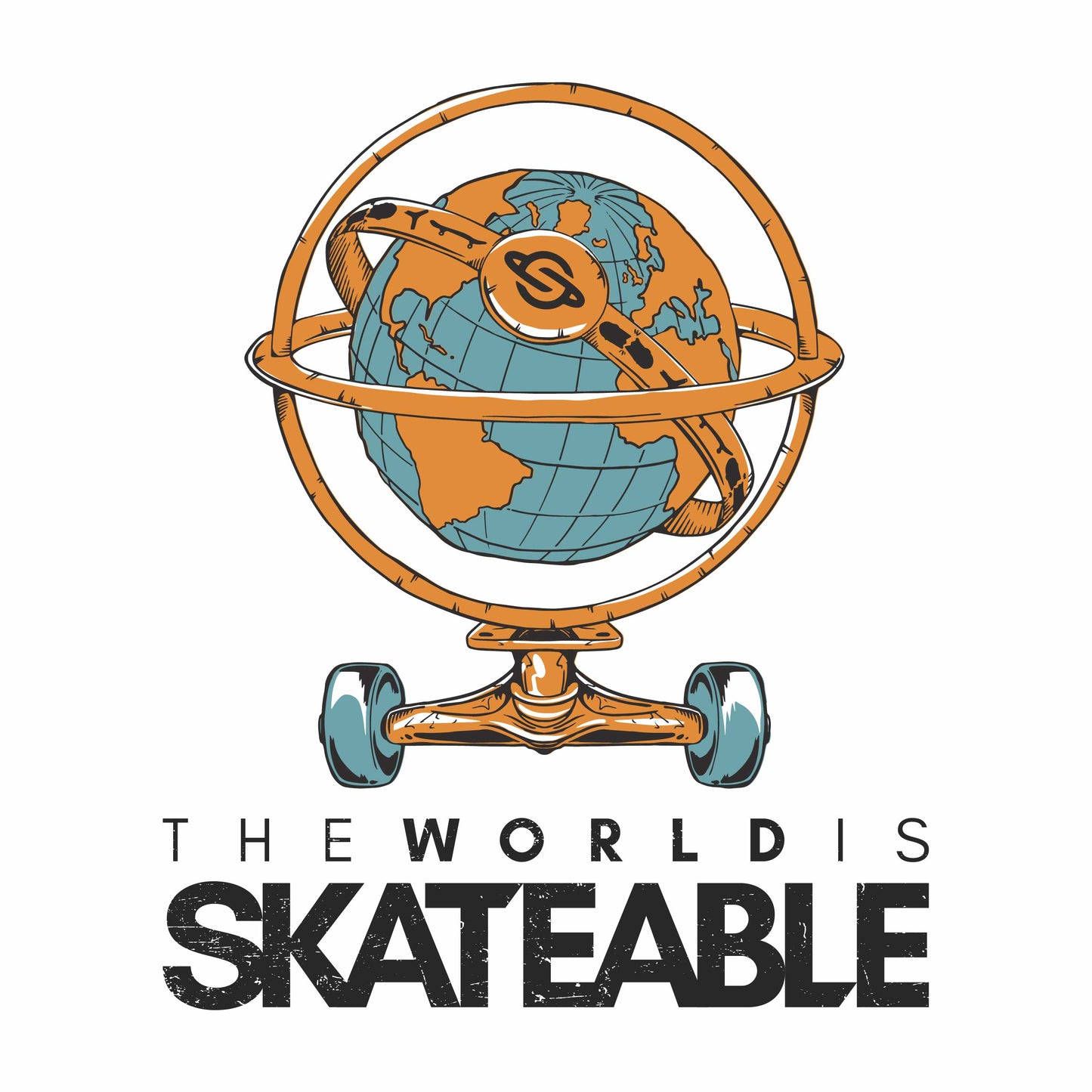 SKATEABLE Globe Tee Grey graphic