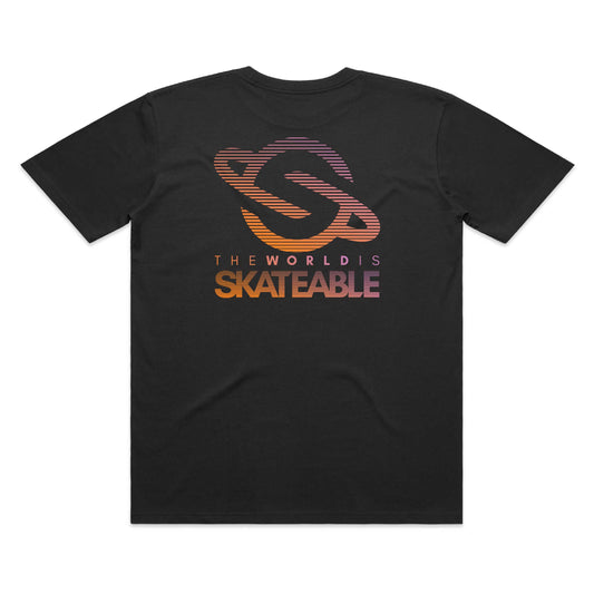 SKATEABLE Low-Res Tee Grey back