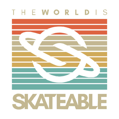 SKATEABLE Quad Tee Grey graphic