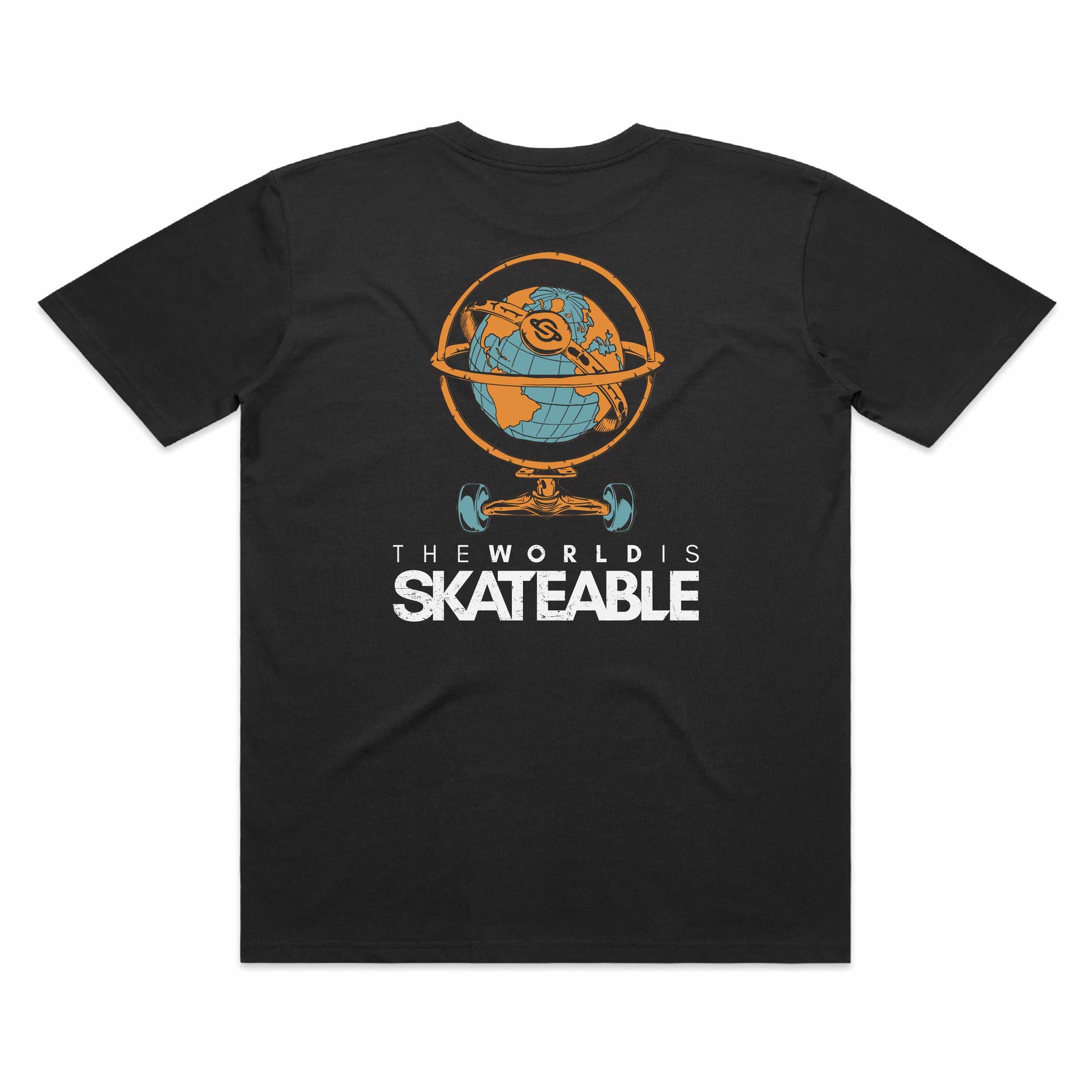 SKATEABLE Globe Tee Grey back