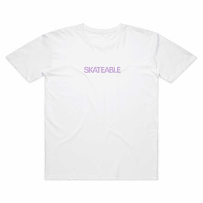 Peregian Skatepark 2024 Tee - white + mauve