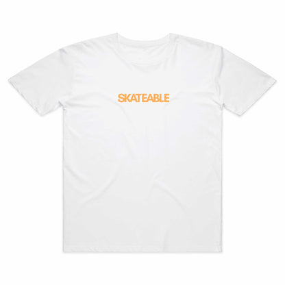 Peregian Skatepark 2024 Tee - white + orange