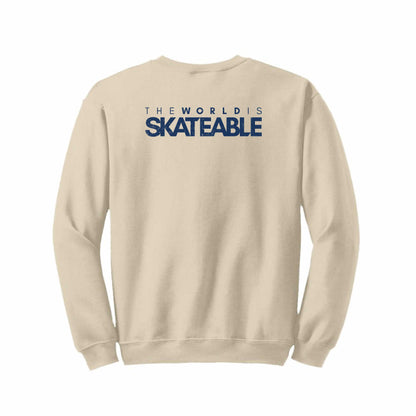 SKATEABLE Tag Sweatshirt Cream back