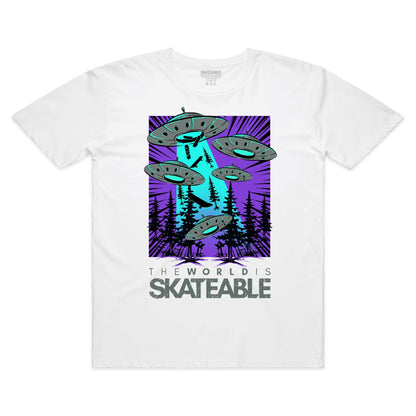 Deck Abduction Purple Tee White