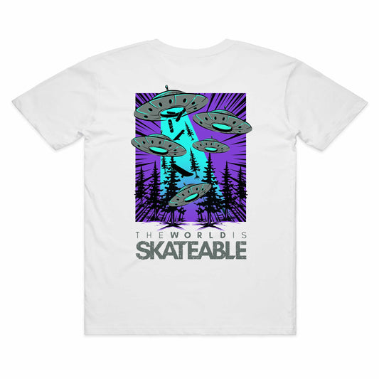 Deck Abduction Purple Tee White