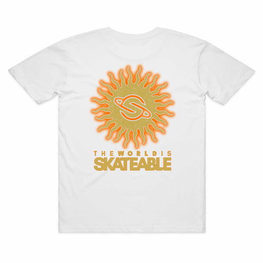 Sun Tee Gold on White