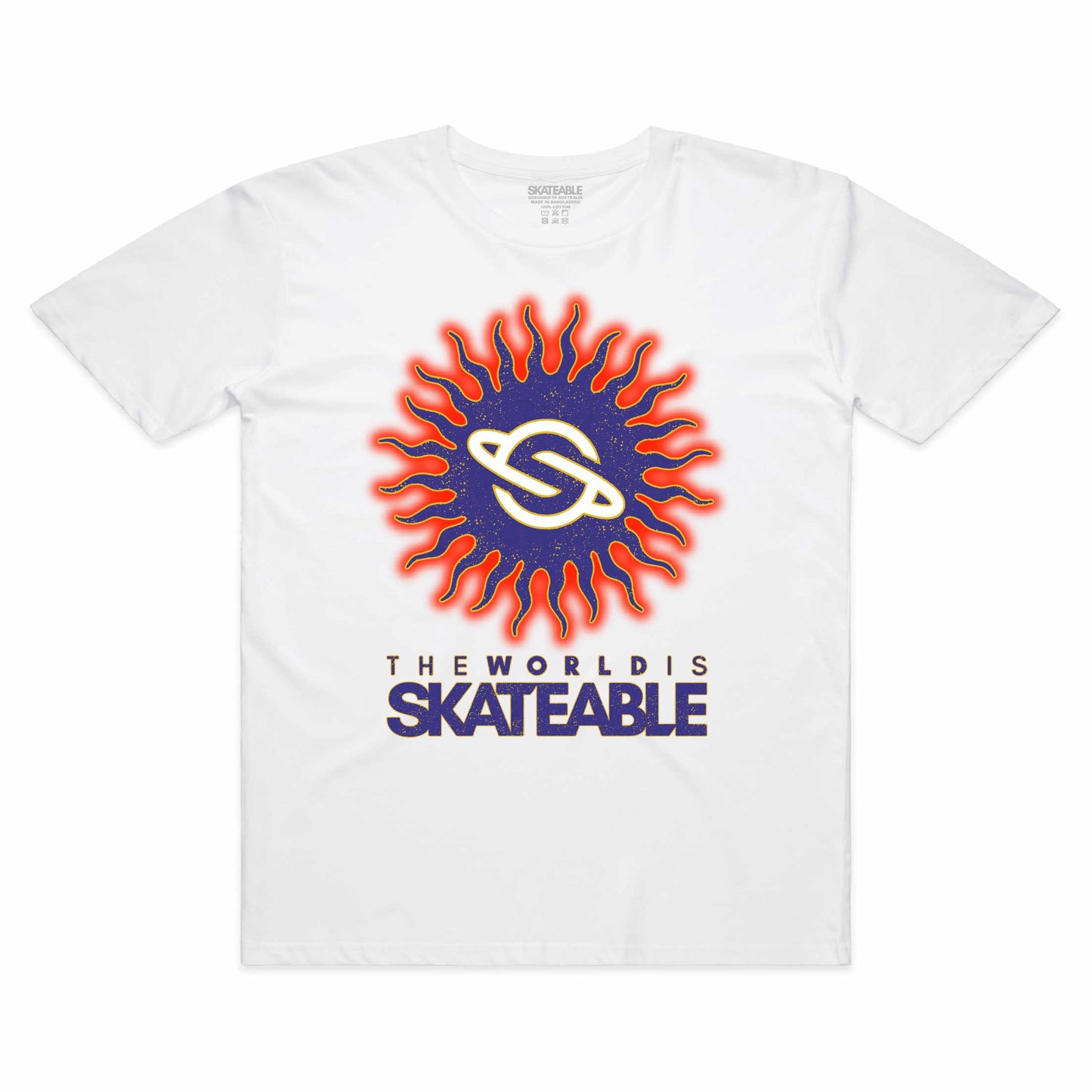 Sun Tee Purple on White