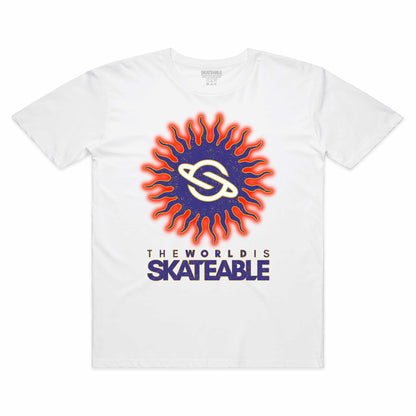 Sun Tee Purple on White