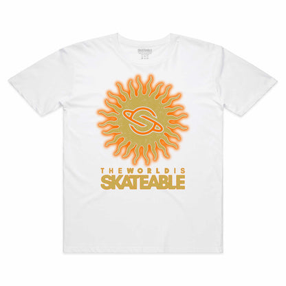 Sun Tee Gold on White