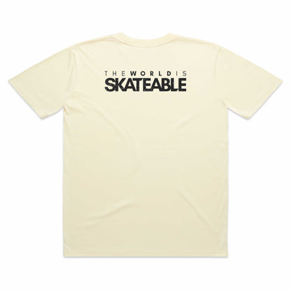 SKATEABLE Tag Tee Cream back