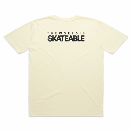 SKATEABLE Tag Tee Cream back