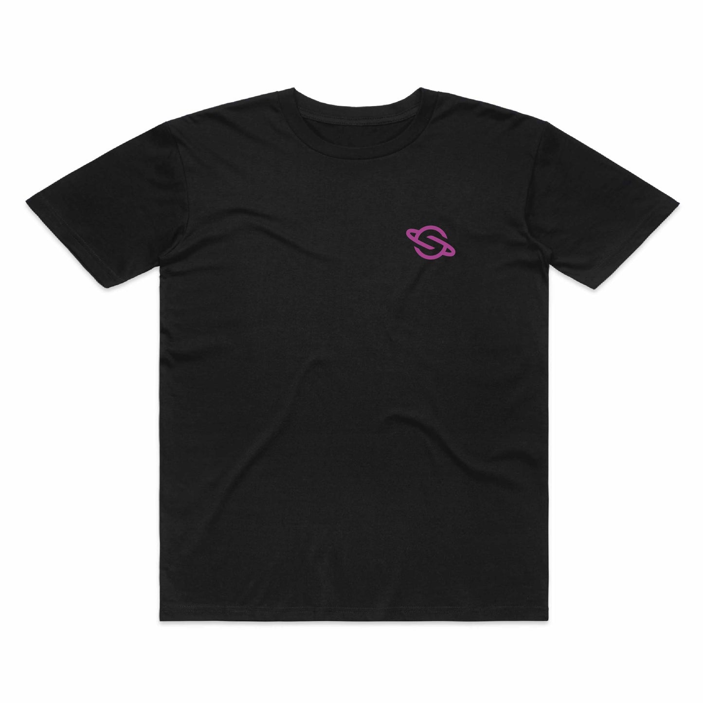 Floral Logo Purple Slate Tee Dark Grey