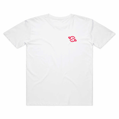 Colour Blender Logo Crimson Tee White