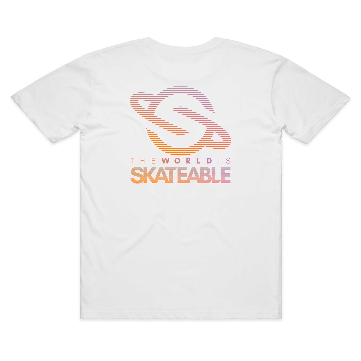 SKATEABLE Low-Res Tee White back