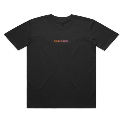 SKATEABLE Low-Res Tee Grey front centre