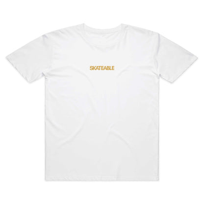 SKATEABLE Quad Tee White front centre