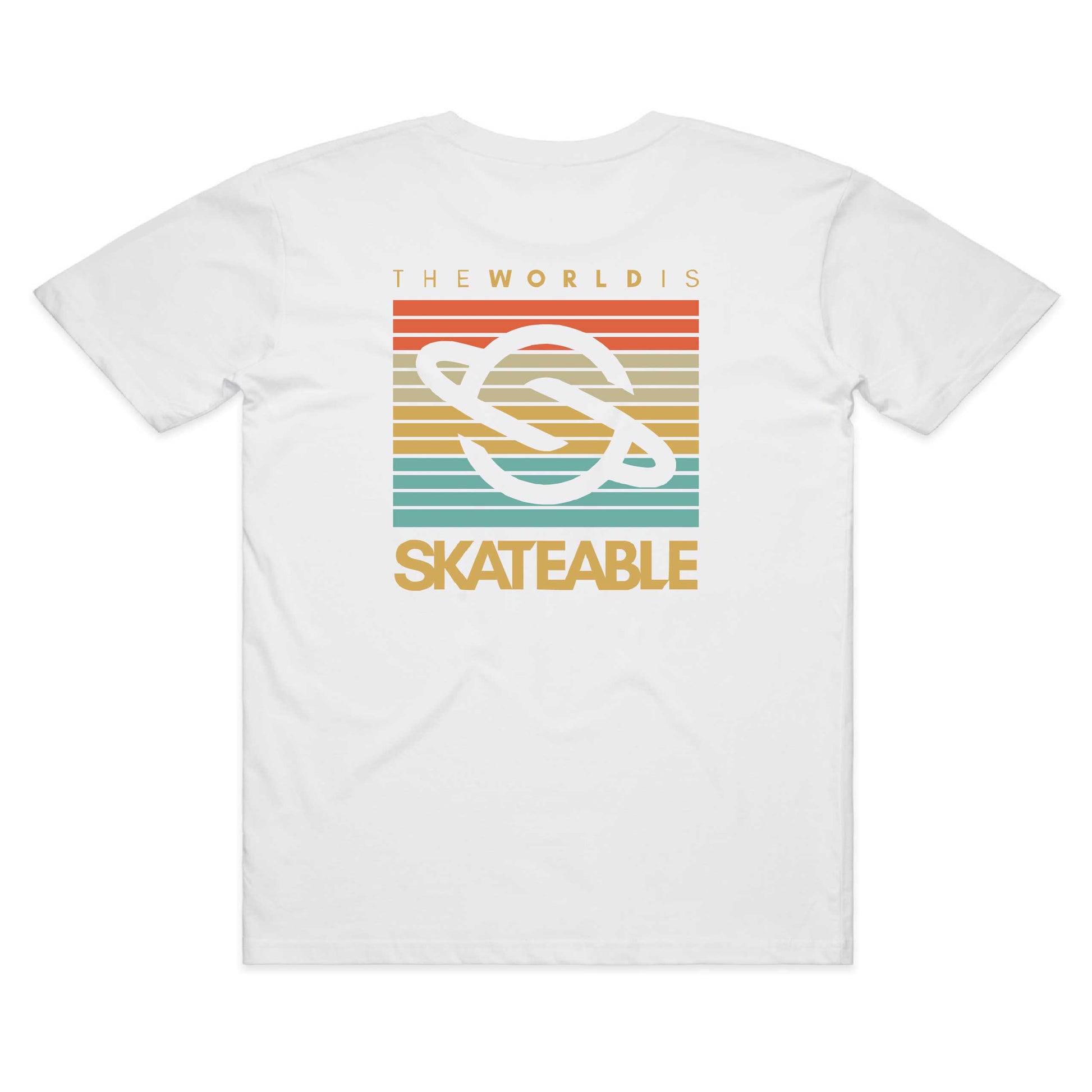 SKATEABLE Quad Tee White back