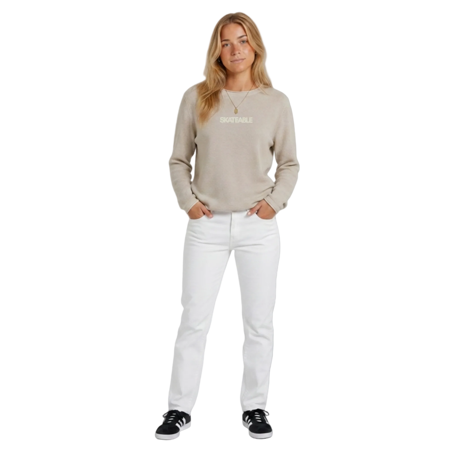 Winter Killer Cotton Jumper Beige