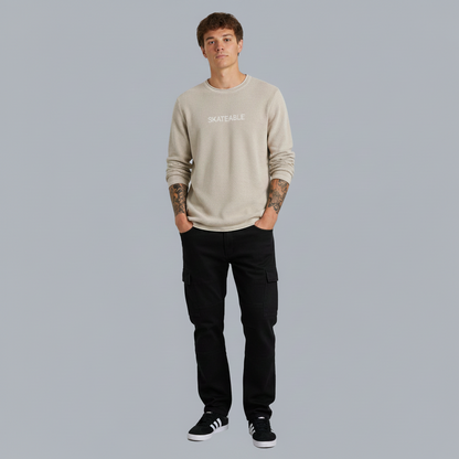 Winter Killer Cotton Jumper Beige